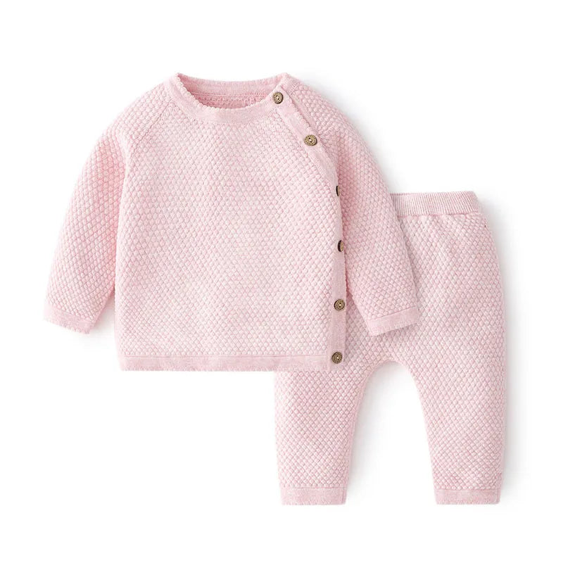 Knitted Pajama Set for Baby - Cozy cotton clothes set