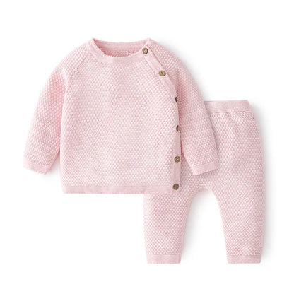 Knitted Pajama Set for Baby - Cozy cotton clothes set