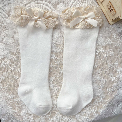 Knee High Lace  Ruffle Long Sock