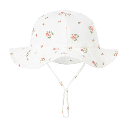 Summer Baby Cotton Bucket Hat: Sunscreen Outdoor Cap