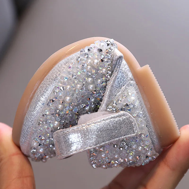 Rhinestone Leather Princess Shoes - Girls' Spring