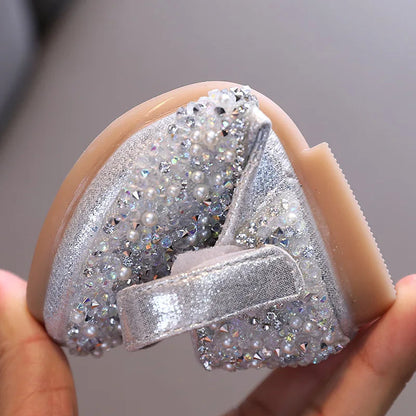 Rhinestone Leather Princess Shoes - Girls' Spring