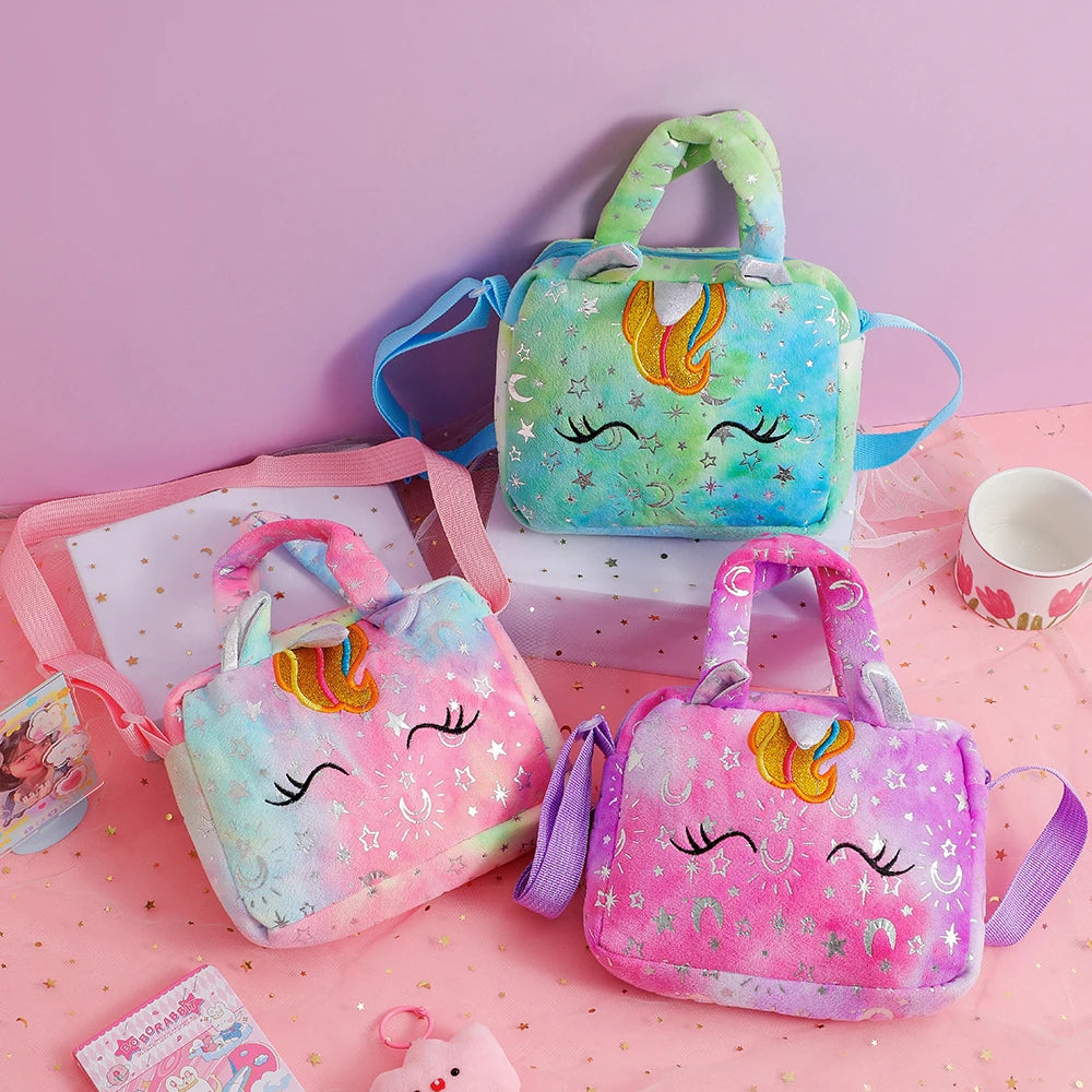 Plush Unicorn Crossbody Bag