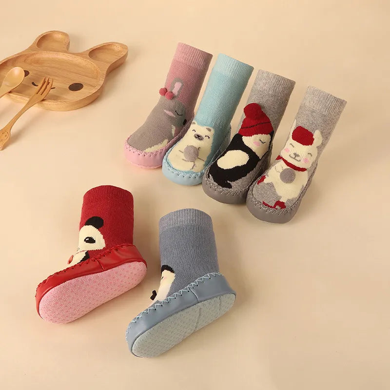 Cute Cartoon Animal Floor Socks: Winter Anti-Slip Sole for BaBy