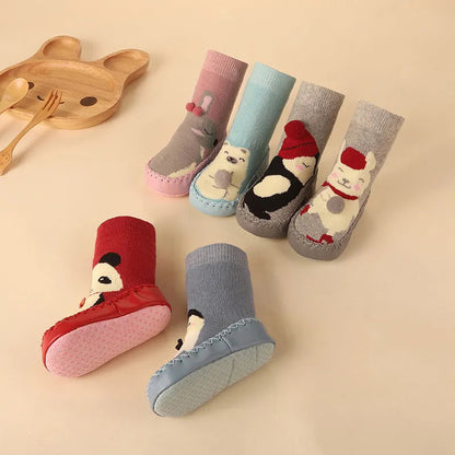 Cute Cartoon Animal Floor Socks: Winter Anti-Slip Sole for BaBy