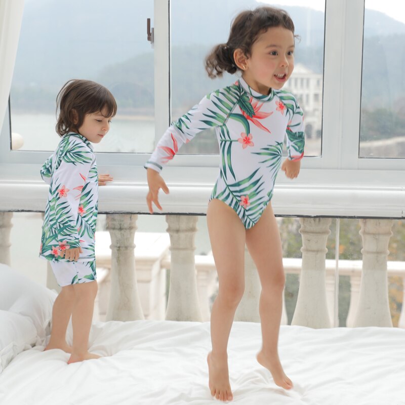 Summer Mother Father Kids Matching Swimwear