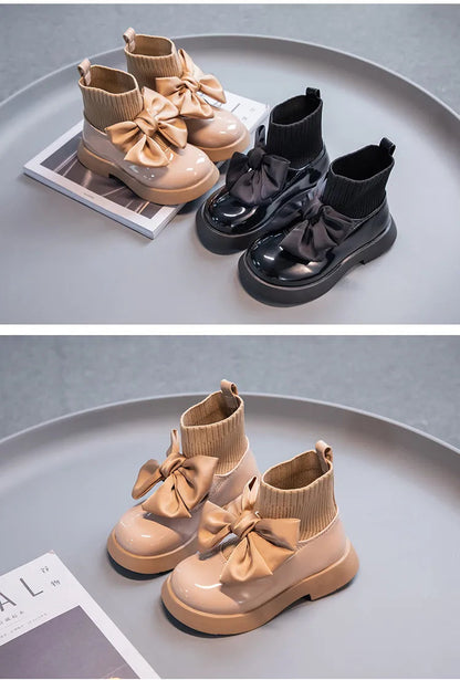 Girls Sock Boots: Elegant and Non-slip School Shoes