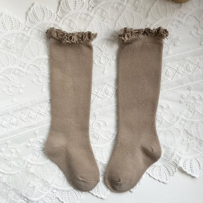 Knee High Lace  Ruffle Long Sock