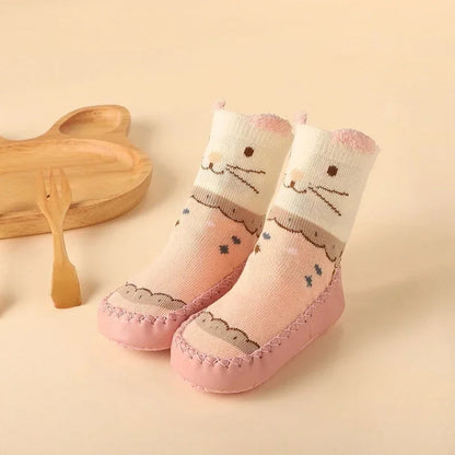 Cute Cartoon Animal Floor Socks: Winter Anti-Slip Sole for BaBy