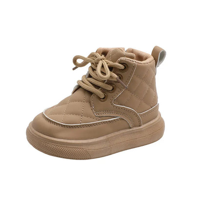 Plaid Fashion Kids Snow Boots