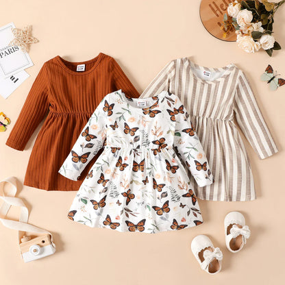 Newborn Baby Girl Ribbed Party Dress