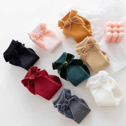 Bow Knee High Socks for Baby Girls