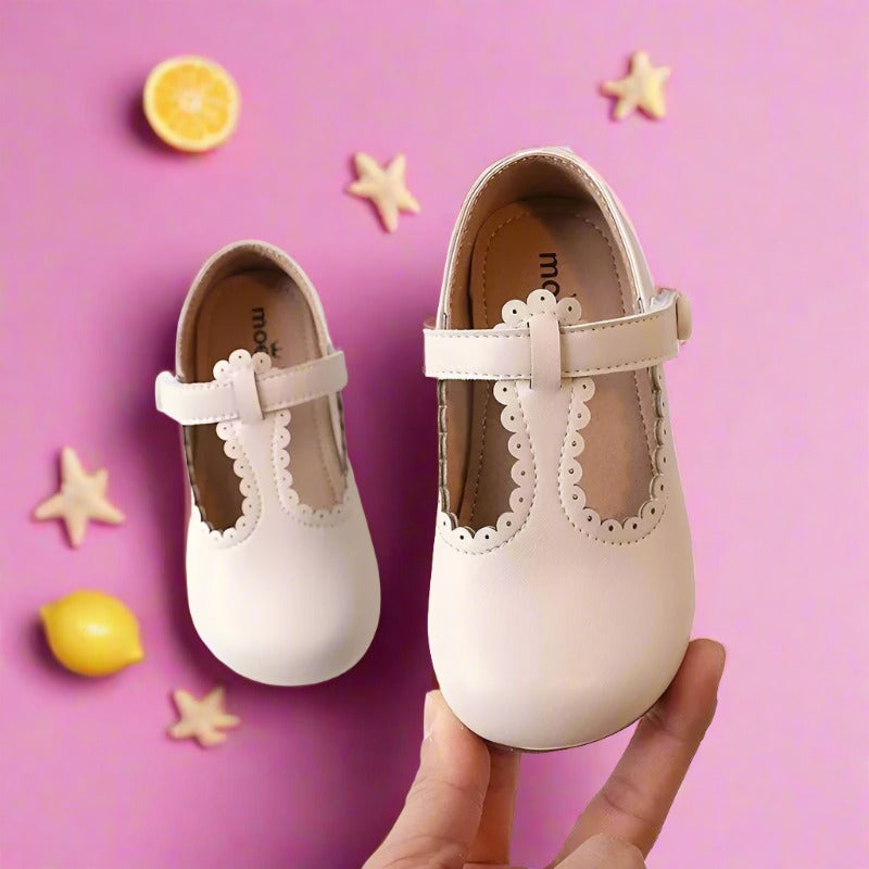 Princess T-Strap Leather Flats: Sweet Retro Dress Shoes