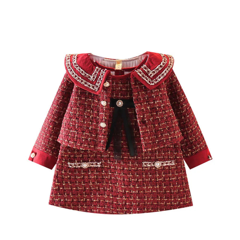 Sweet Princess Plaid Set for Fashionable Kids