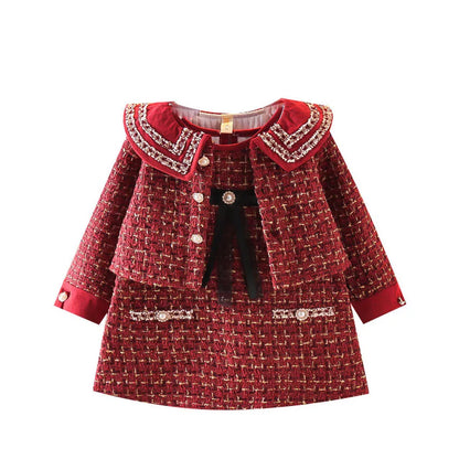 Sweet Princess Plaid Set for Fashionable Kids