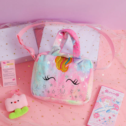 Plush Unicorn Crossbody Bag