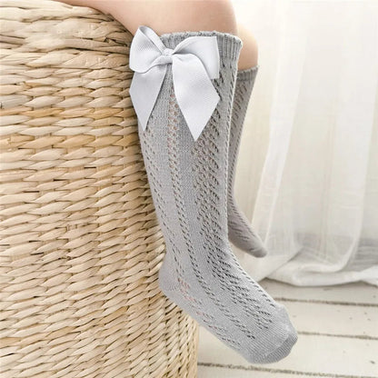 Kids Knee High Socks with Bow (Newborn-7 Years)