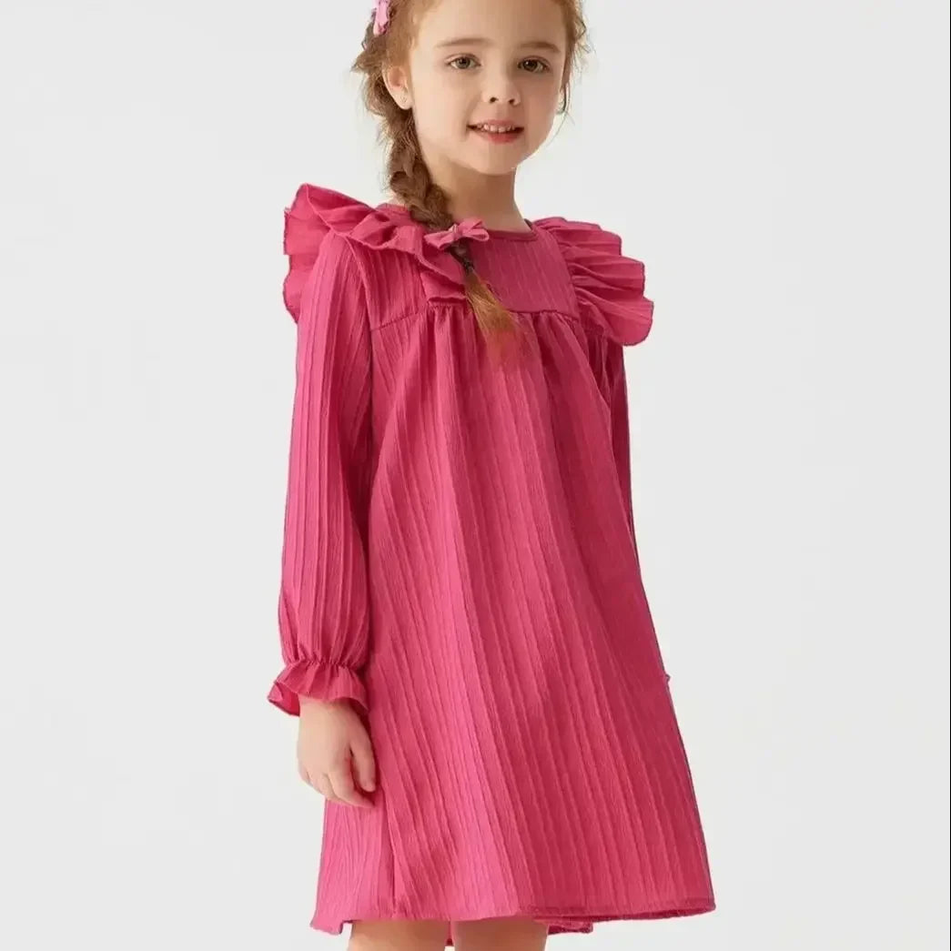 Girls' Ruffles Princess Dress: Spring/Fall Casual Party Wear