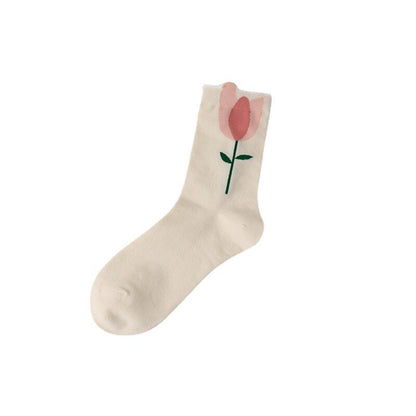 Casual Female Cute Floral Socks