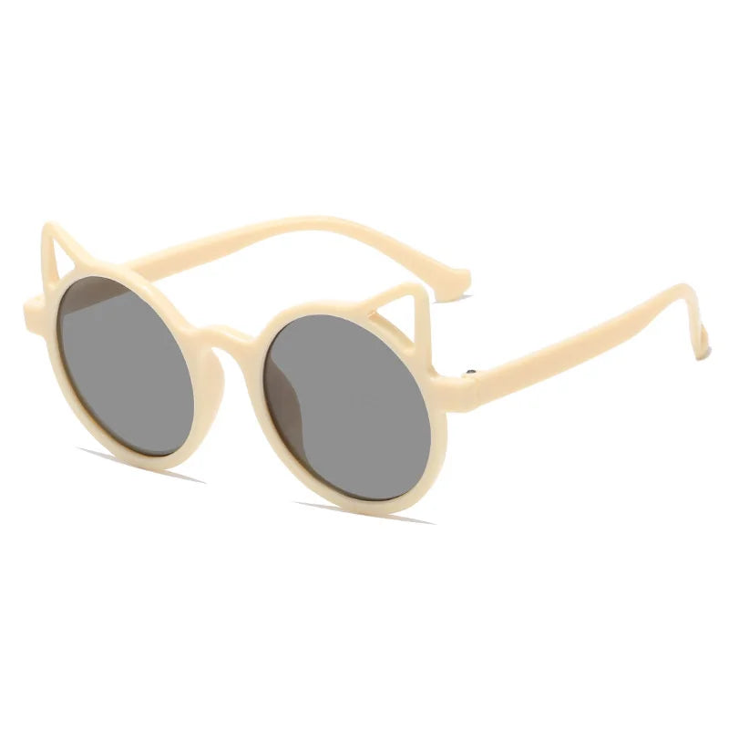 Cat-Ear Shaped Kids Sunglasses: Fashionable UV Protection