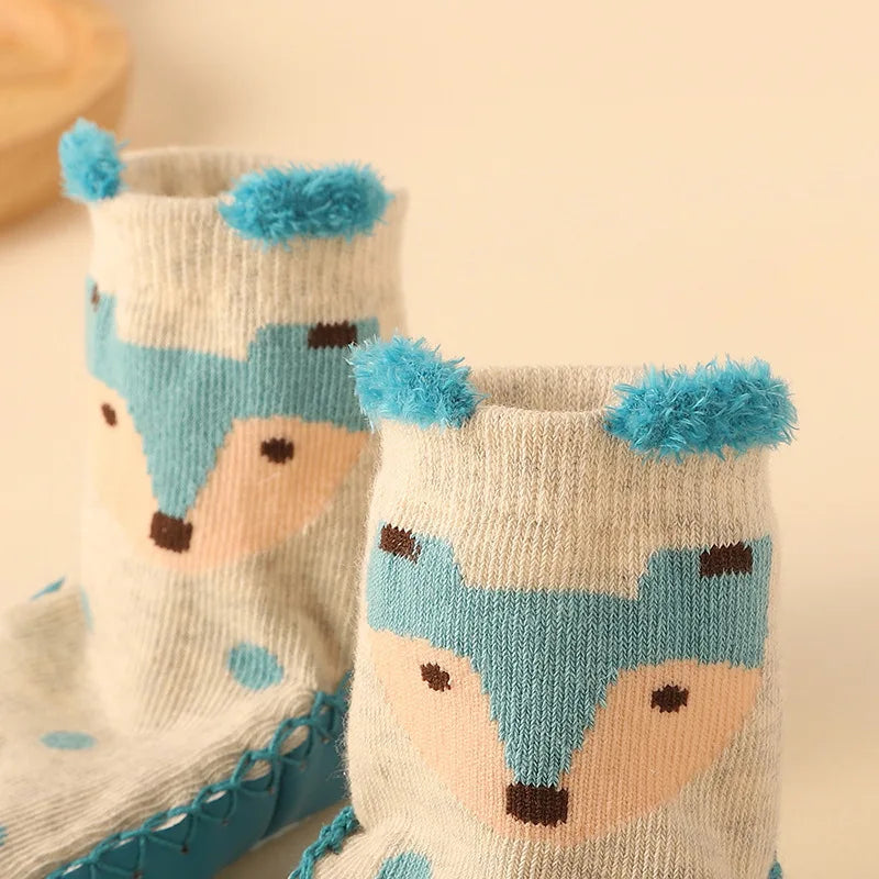 Cute Cartoon Animal Floor Socks: Winter Anti-Slip Sole for BaBy