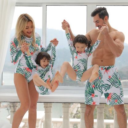 Summer Mother Father Kids Matching Swimwear