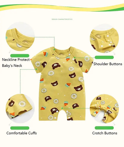 Short-sleeved Jumpsuit for Babies from 3M-24m