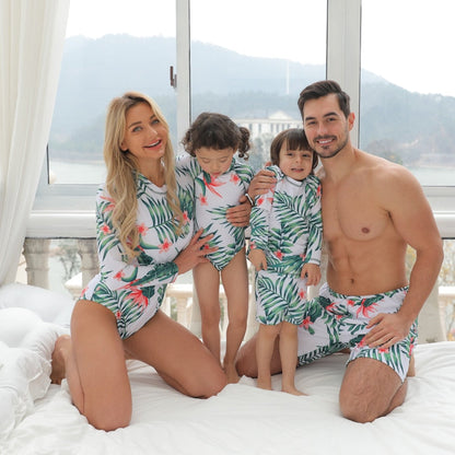Summer Mother Father Kids Matching Swimwear