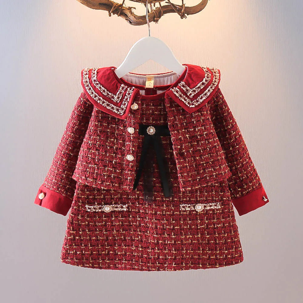 Sweet Princess Plaid Set for Fashionable Kids