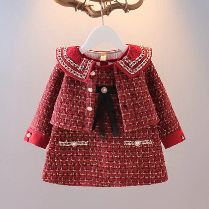 Sweet Princess Plaid Set for Fashionable Kids