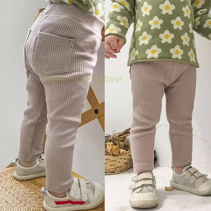 Vertical Stripes Cotton Pants - Stylish Leggings for Kids