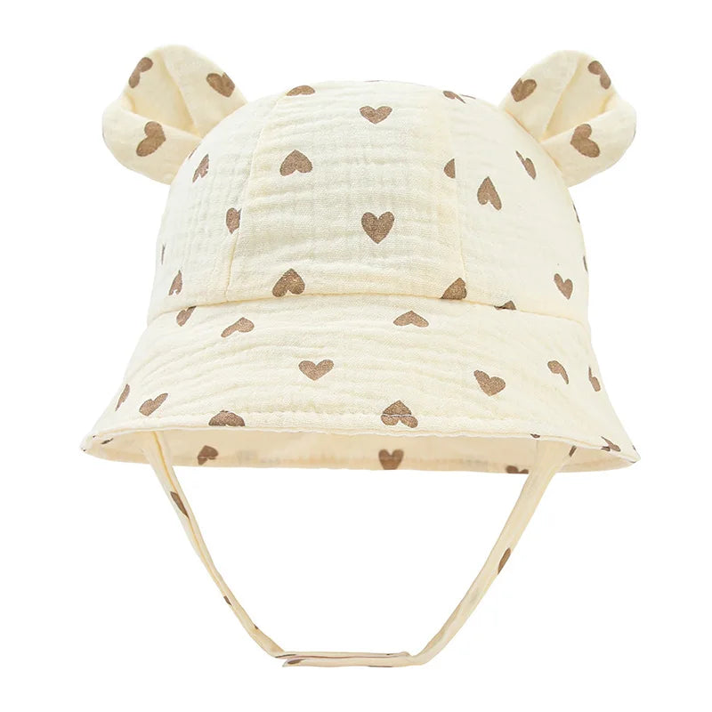 Printed Muslin Baby Bucket Hat: Cute Panama Fisherman Cap