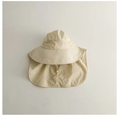 Quick-Dry Fisherman Hat: Cartoon Sunshade Cap for Kids