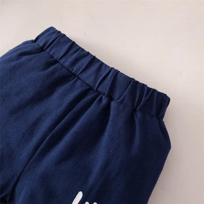 Newborn Boy 2PCS Set: Hoodie Jumpsuit + Pants