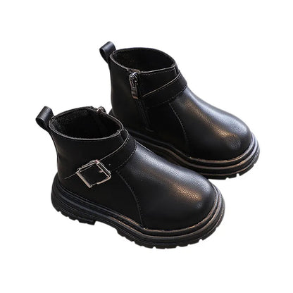 Autumn Winter Children's Snow Boots: Warm and Casual Leather Boots