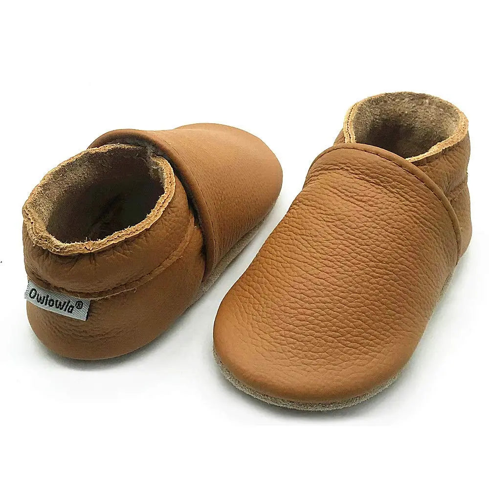 Soft Leather Newborn Booties for Babies