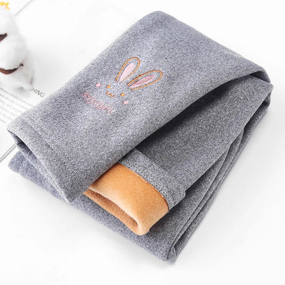 Cute Rabbit Leggings - Warm & Cozy for Girls (Autumn/Winter)