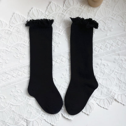 Knee High Lace  Ruffle Long Sock