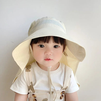 Quick-Dry Fisherman Hat: Cartoon Sunshade Cap for Kids