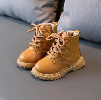 Autumn/Winter Plush Kids Boots: Fashionable & Warm