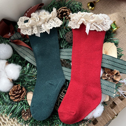 Knee High Lace  Ruffle Long Sock