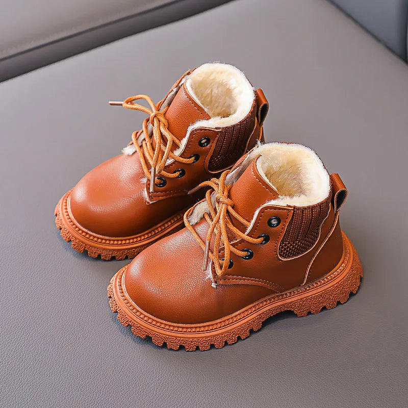 Cozy Plush Lining Snow Boots: Anti-Skid & Soft for Baby Boys/Girls