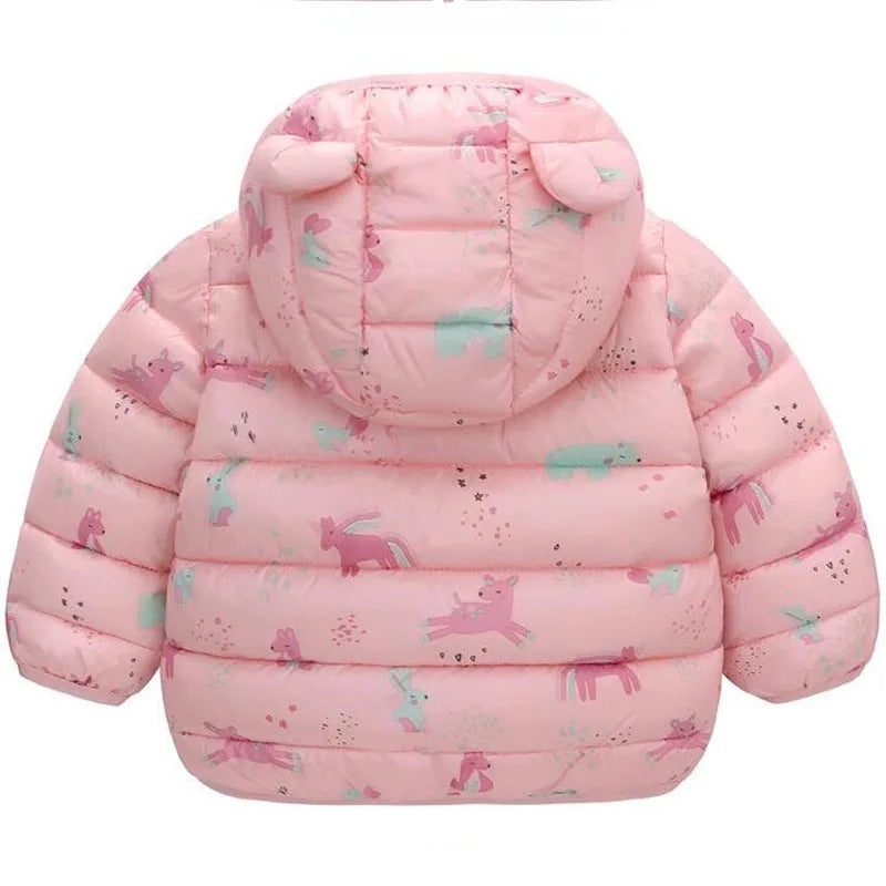 Baby Cartoon Bear Zipper Jackets: Autumn/Winter Hooded Coats