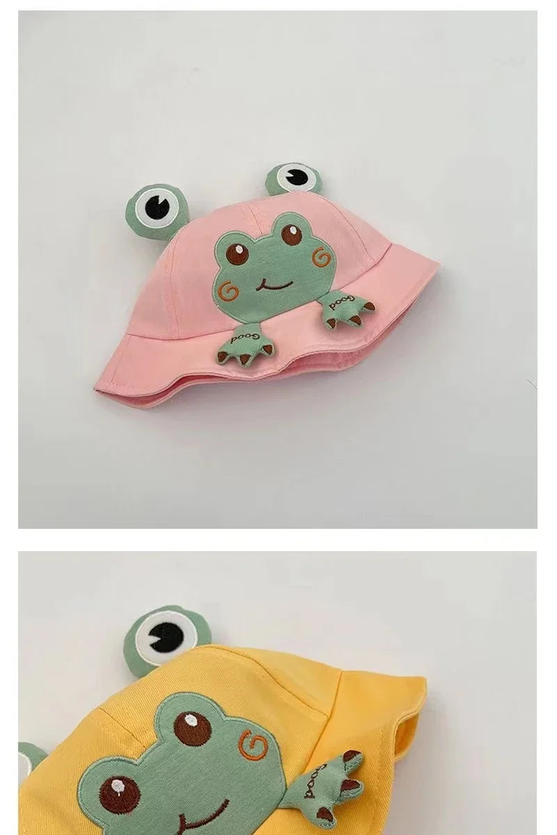 Cute Frog Baby Bucket Hat: Spring/Summer Fisherman Cap