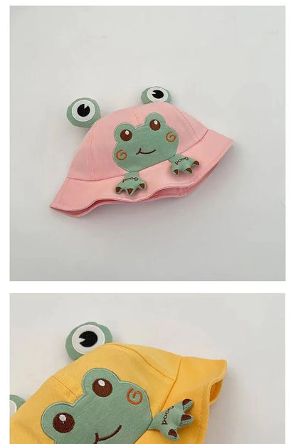 Cute Frog Baby Bucket Hat: Spring/Summer Fisherman Cap