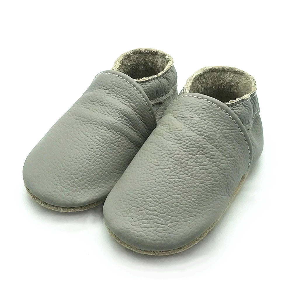 Soft Leather Newborn Booties for Babies