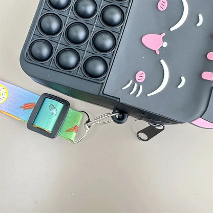Girls Cute Cat Messenger Bag: Stylish & Educational