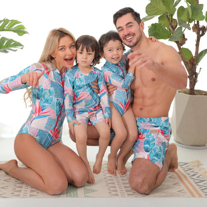 Summer Mother Father Kids Matching Swimwear