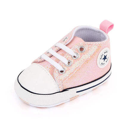 Baby Sequined Canvas Shoes - Stylish Casual First Walking Shoes