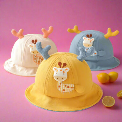 Cute Cartoon Animal Baby Bucket Hat: With Ears, Suitable for Baby